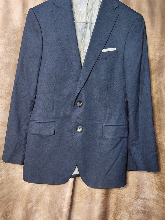 Zara Other - ZARA MAN Slim Fit Suit – Blue Textured – Blazer & Pants Set – EU 50 / US 40